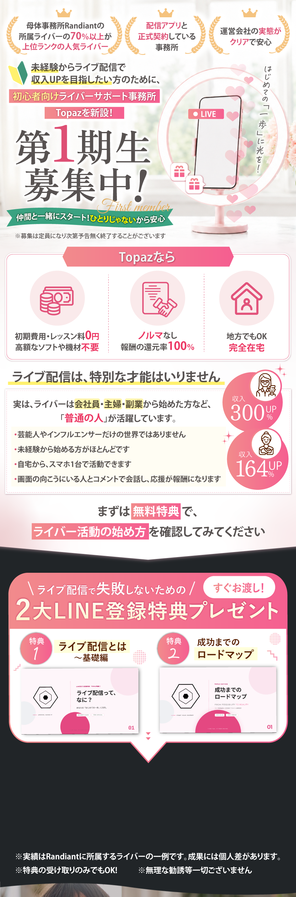 初心者向けライバーサポート事務所「Topaz」を新設！第１期生募集中